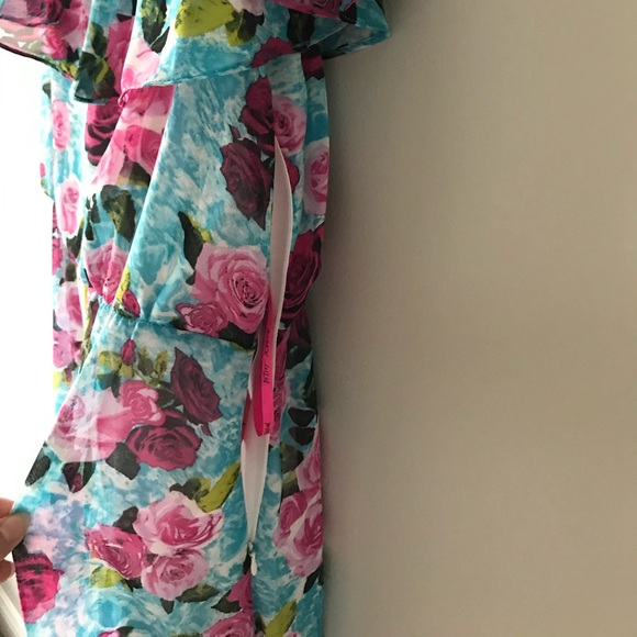 NWT Betsey Johnson off the shoulder floral maxi - Picture 6 of 14